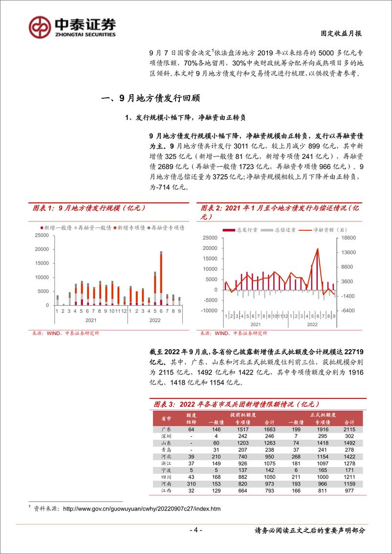 《9月地方债观察：再融资债为主-20220930-中泰证券-15页》 - 第5页预览图