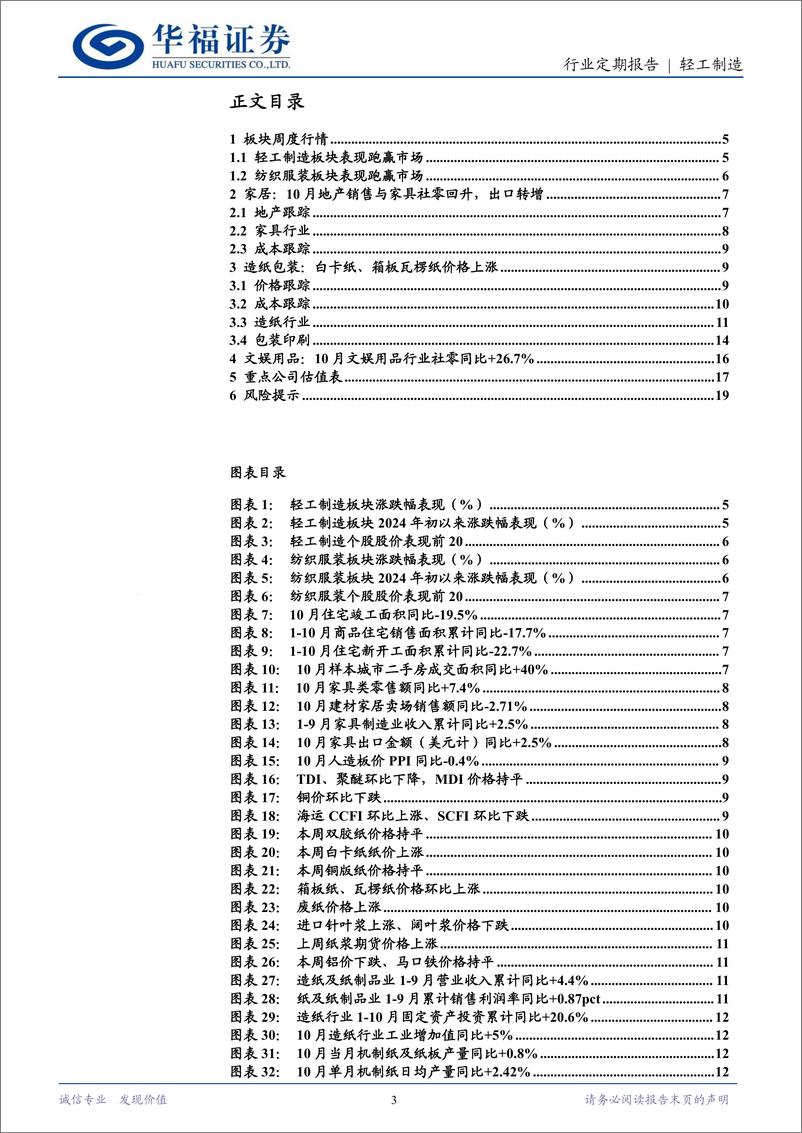 《轻工制造行业定期报告：造纸限产供给改善，跨境电商政策支持-241124-华福证券-20页》 - 第3页预览图