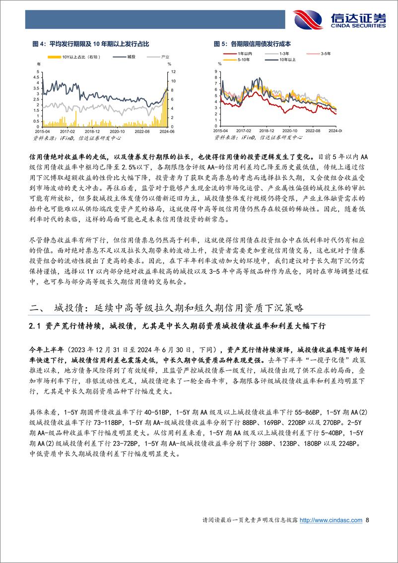 《信达证券-2024年中期信用债市场展望_低利率时代的新常态》 - 第8页预览图