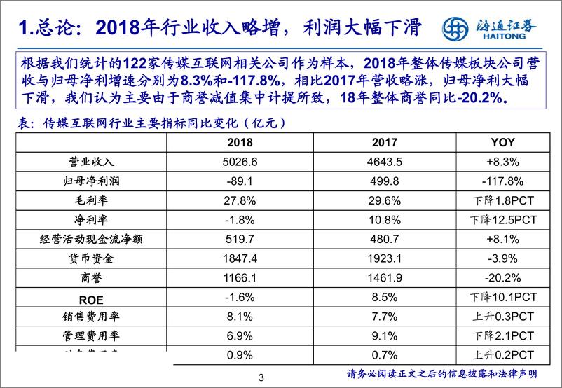 《传媒互联网行业：商誉风险集中释放，行业有望触底回升-20190504-海通证券-39页》 - 第4页预览图