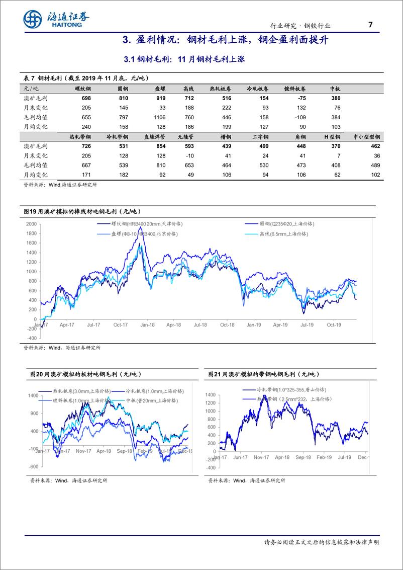 《钢铁行业月报：钢铁板块估值优势渐显-20191217-海通证券-16页》 - 第8页预览图