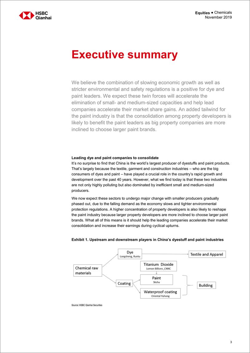《汇丰银行-中国-化工行业-中国染料、涂料产业：多姿多彩的新时代-2019.11-95页》 - 第5页预览图