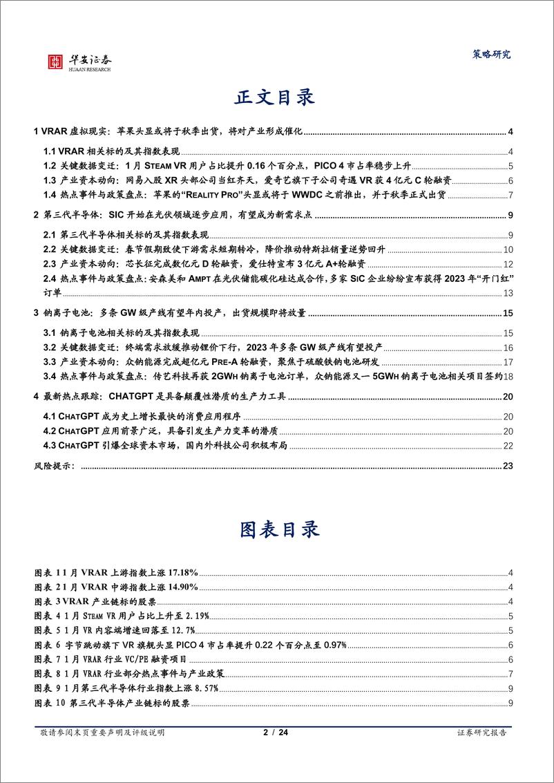 《产业观察·科技前沿产业跟踪（第19期，2023年2月）：苹果头显公布将近，SiC有望在光伏领域加速应用-20230224-华安证券-24页》 - 第3页预览图