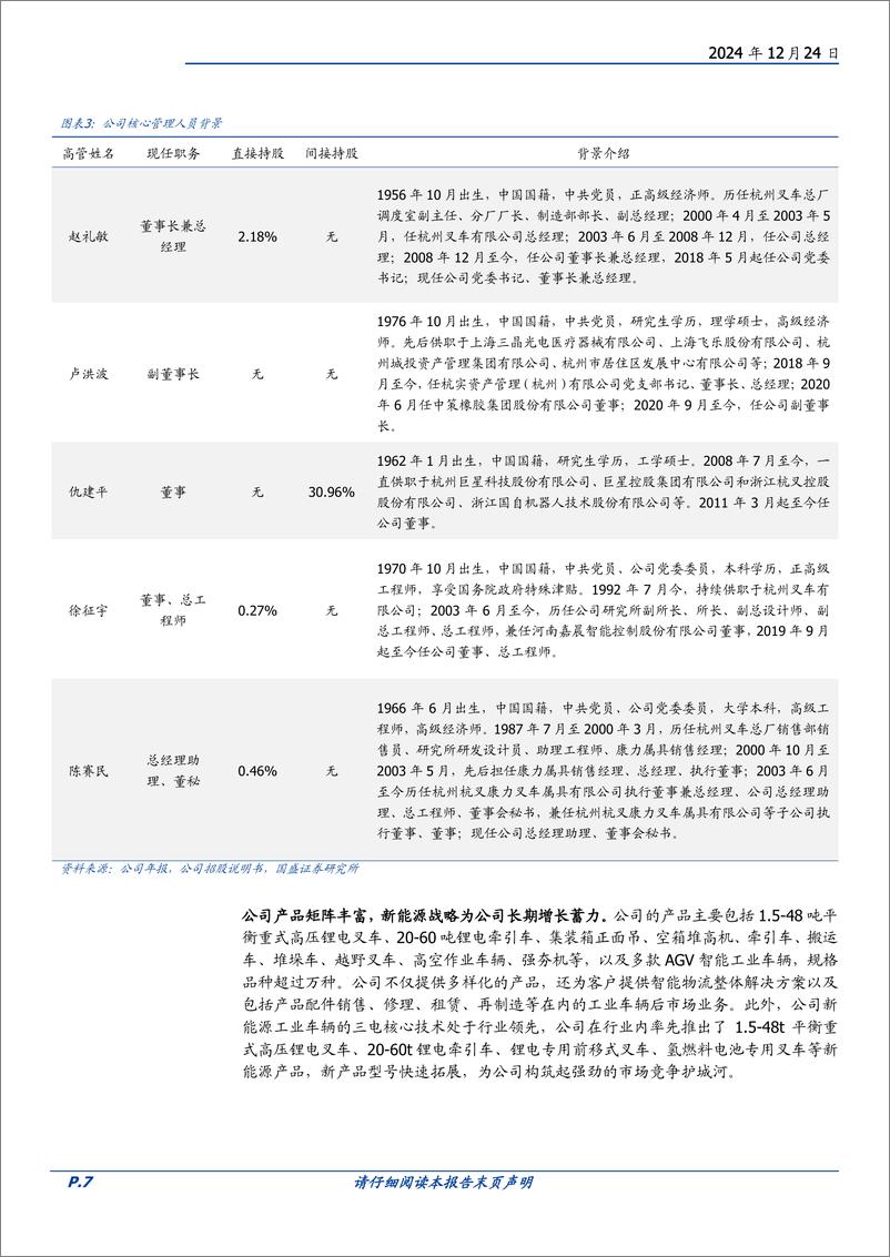 《杭叉集团(603298)60余年锐意进取，跻身世界叉车强者之列-241224-国盛证券-37页》 - 第7页预览图