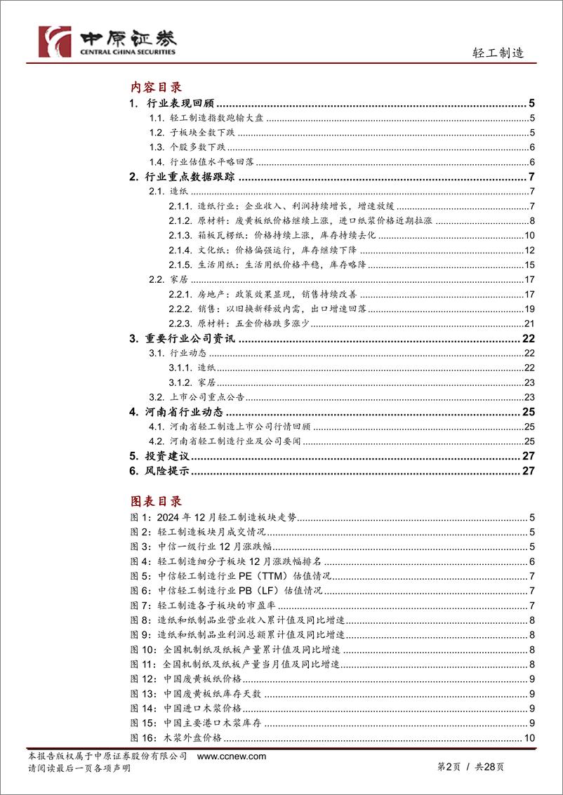 《轻工制造行业月报：加力扩围以旧换新，提振行业需求-中原证券-250109-28页》 - 第2页预览图