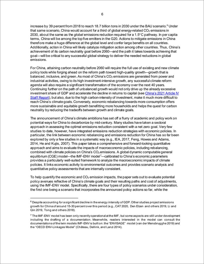 《IMF-实施中国气候减缓战略的一整套宏观经济政策措施（英）-2022.7-44页》 - 第6页预览图