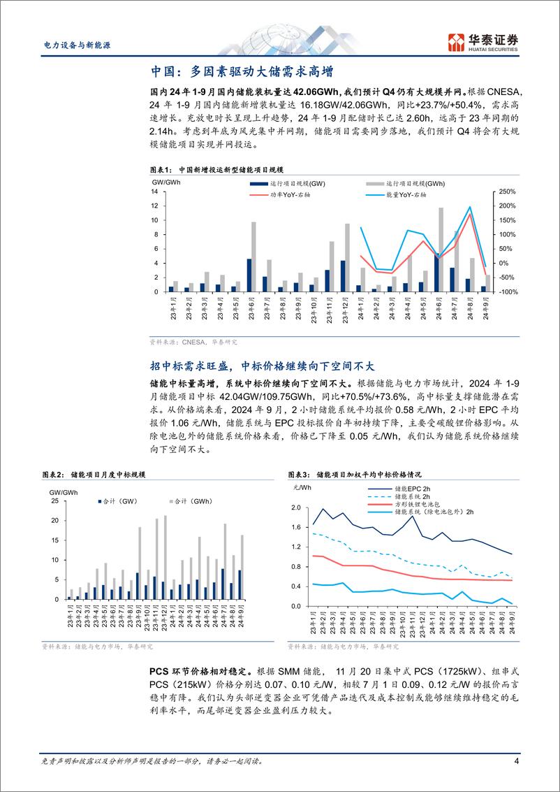 《电力设备与新能源行业储能年度策略：大储全球需求向好，户储需求平稳增长-241128-华泰证券-29页》 - 第4页预览图