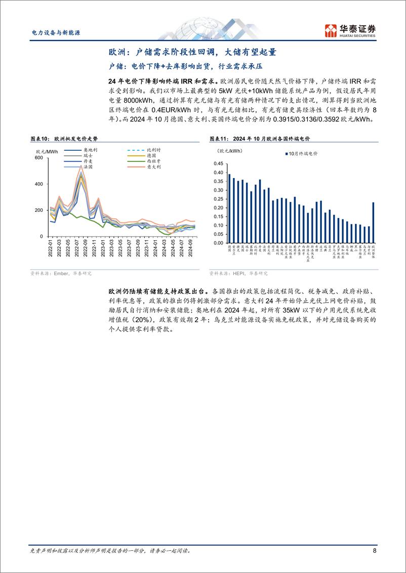 《电力设备与新能源行业储能年度策略：大储全球需求向好，户储需求平稳增长-241128-华泰证券-29页》 - 第8页预览图