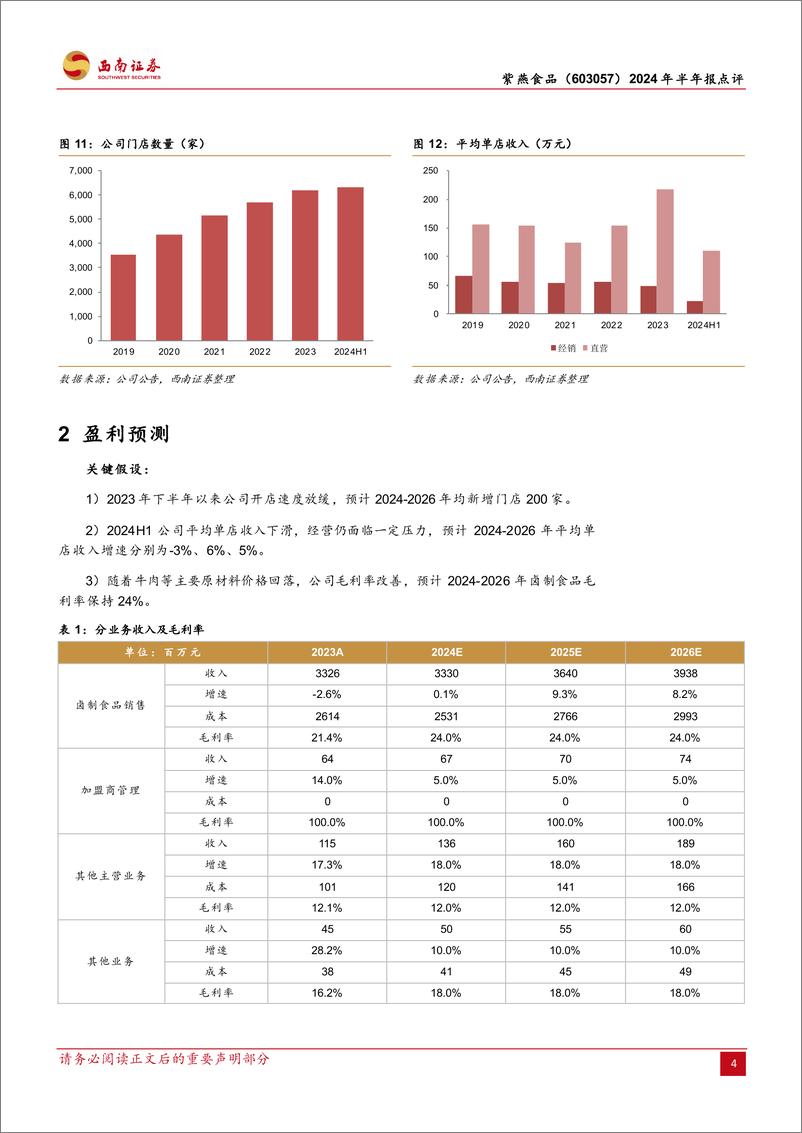 《紫燕食品(603057)2024年半年报点评：中期分红积极，成本逐渐改善-240825-西南证券-10页》 - 第5页预览图