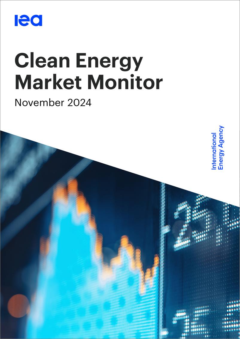 《国际能源署IEA_2024年11月全球清洁能源市场监测报告_英文版_(1)》 - 第1页预览图