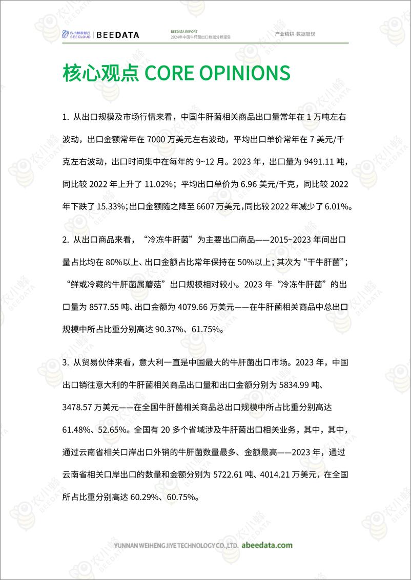 《农小蜂-2024年中国牛肝菌出口数据分析报告》 - 第3页预览图