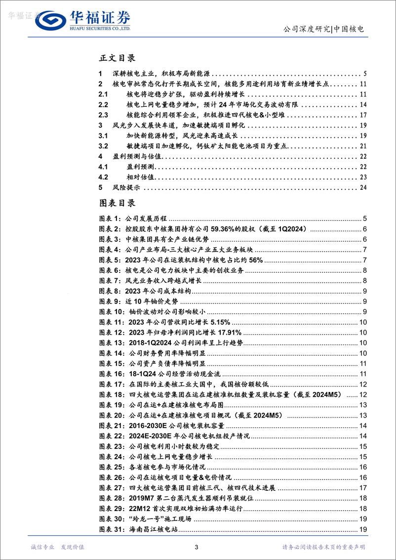 《中国核电-601985.SH-核电回暖奠定成长基调，风光步入发展快车道-20240612-华福证券-26页》 - 第3页预览图