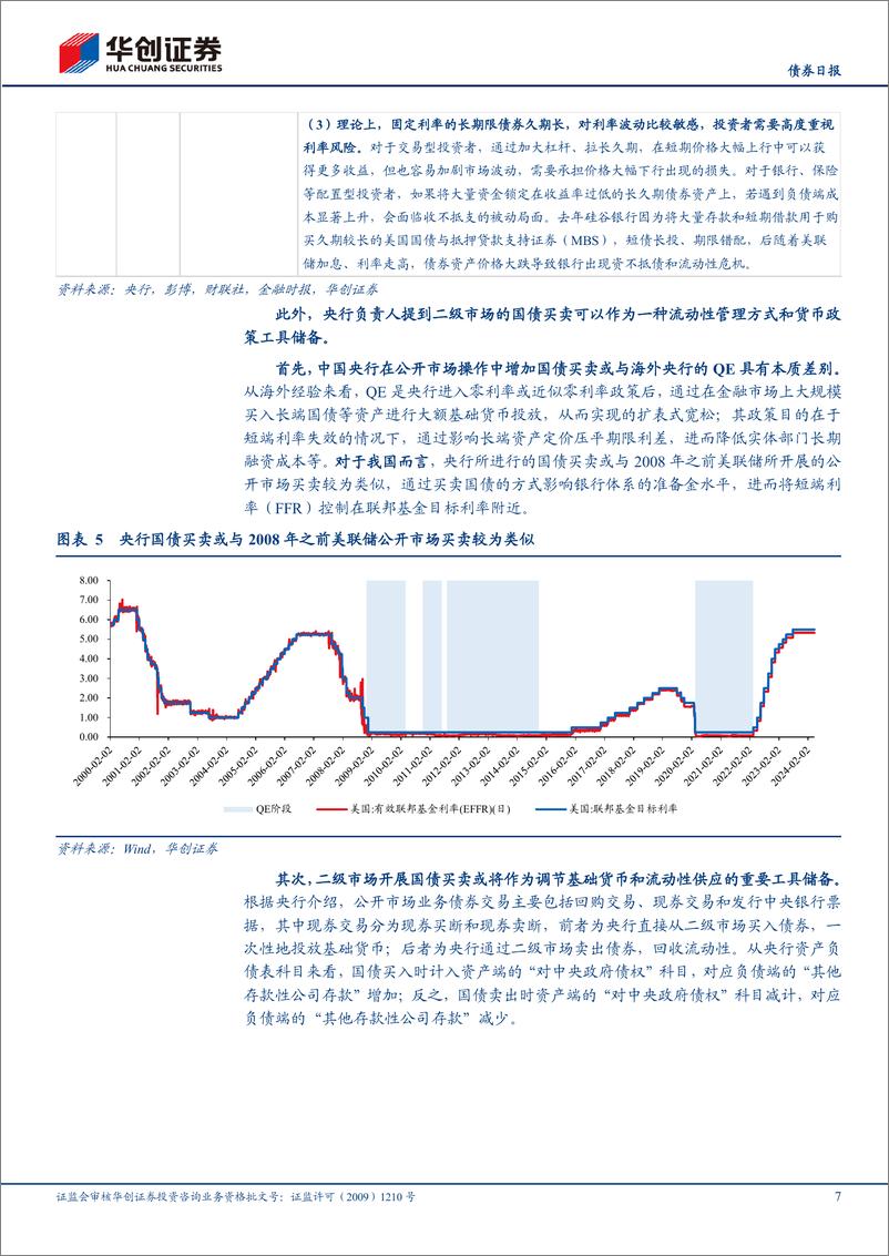 《【债券】记录波动：长期国债收益率水平%26公开市场买卖国债-240425-华创证券-13页》 - 第7页预览图