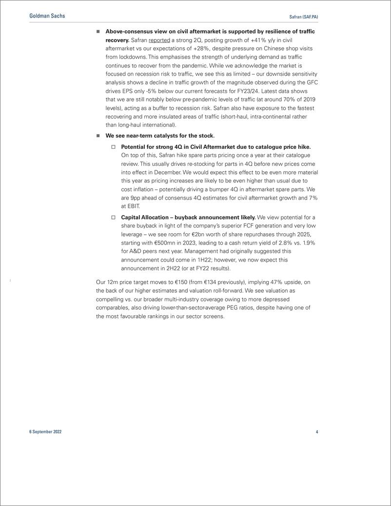 《Safran (SAF.PA Embarking on a superior growth and cash cycle; Buy, add to CL(1)》 - 第5页预览图