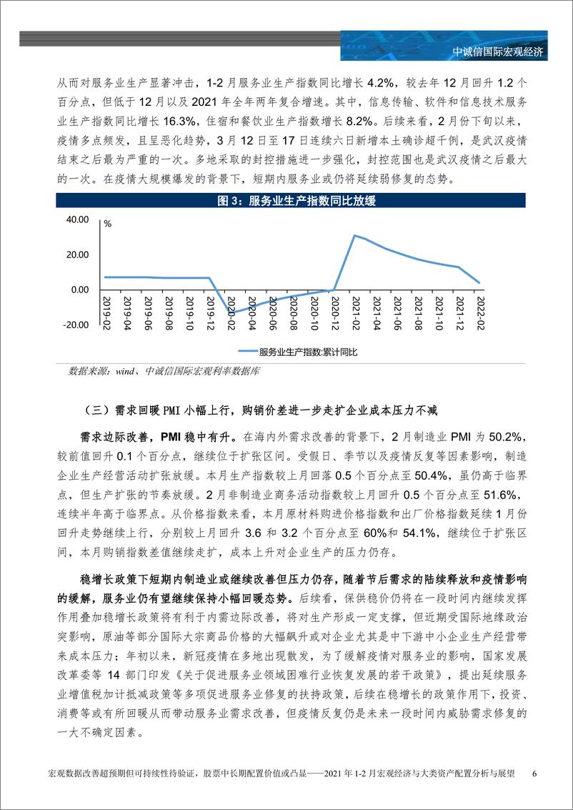 《宏观经济与大类资产配置月报（2022年2月）：宏观数据改善超预期但可持续性待验证，股票中长期配置价值或凸显-20220322-中诚信国际-19页》 - 第7页预览图