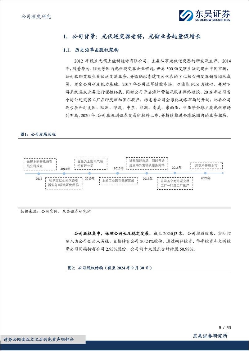 《上能电气(300827)国内逆变业务压舱，海外光储厚积薄发-241119-东吴证券-33页》 - 第5页预览图