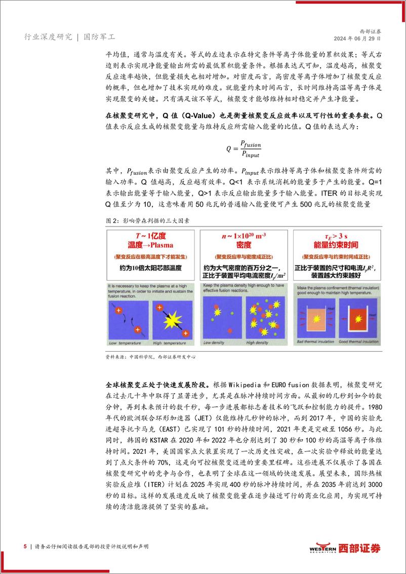 《国防军工行业深度研究报告：可控核聚变，“人造太阳”未来可期-240629-西部证券-29页》 - 第5页预览图