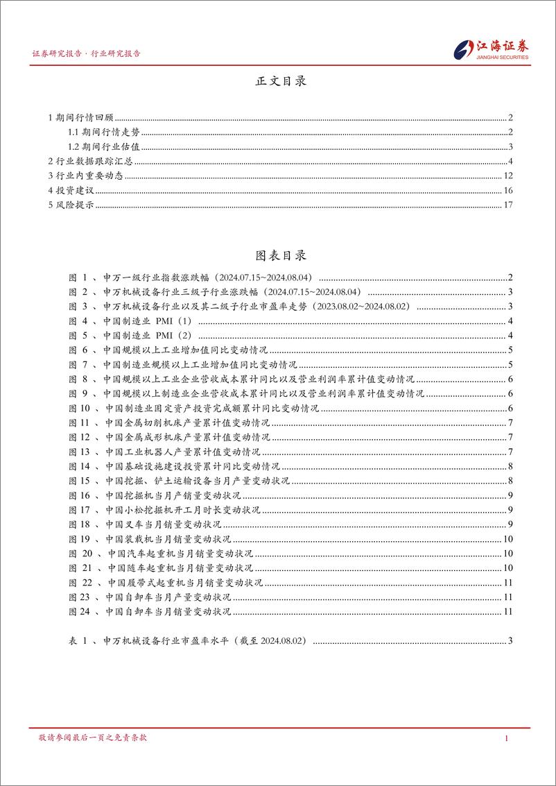 《机械设备行业跟踪报告-240806-江海证券-20页》 - 第2页预览图