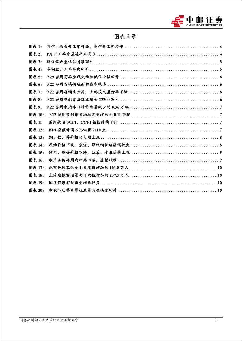 《高频数据跟踪：生产热度环比改善，金属价格大幅上行-240930-中邮证券-13页》 - 第3页预览图