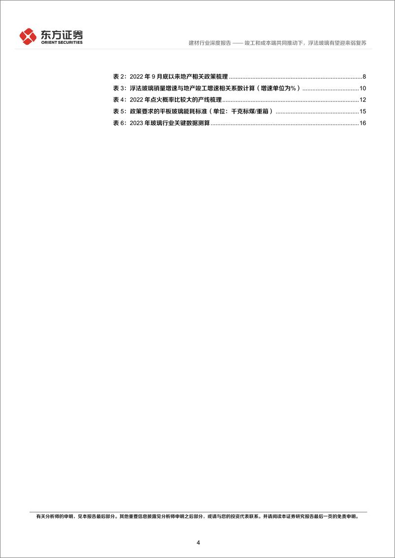 《浮法玻璃行业深度报告：竣工和成本端共同推动下，浮法玻璃有望迎来弱复苏-20230119-东方证券-20页》 - 第5页预览图