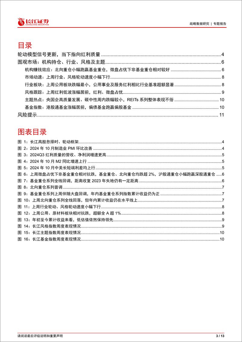 《W91市场观察：红利低波_红利质量轮动模型更新-241127-长江证券-13页》 - 第3页预览图