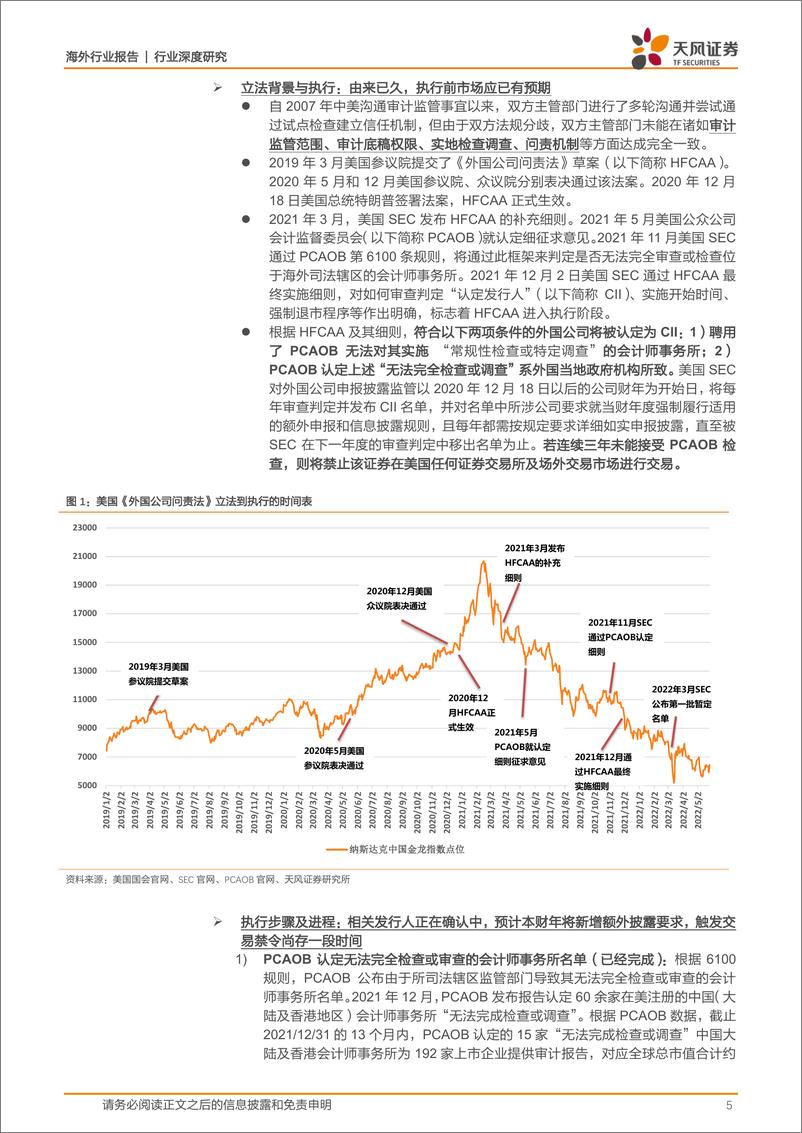 《中概审计监管跟踪、回港资格测算以及流动性探讨：中概回港将成战略性选择，交易流动性探讨或需动态视角-20220607-天风证券-28页》 - 第6页预览图