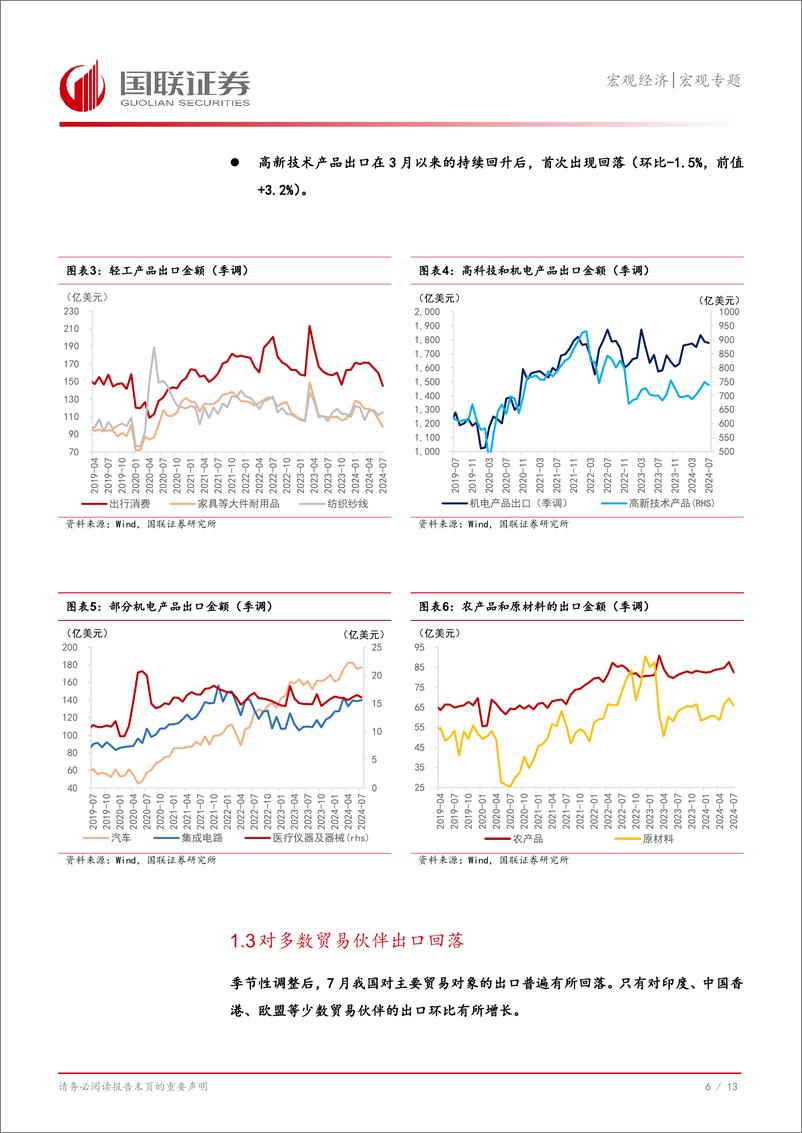 《对7月外贸数据的思考与未来展望：密切关注出口拐点-240808-国联证券-14页》 - 第7页预览图