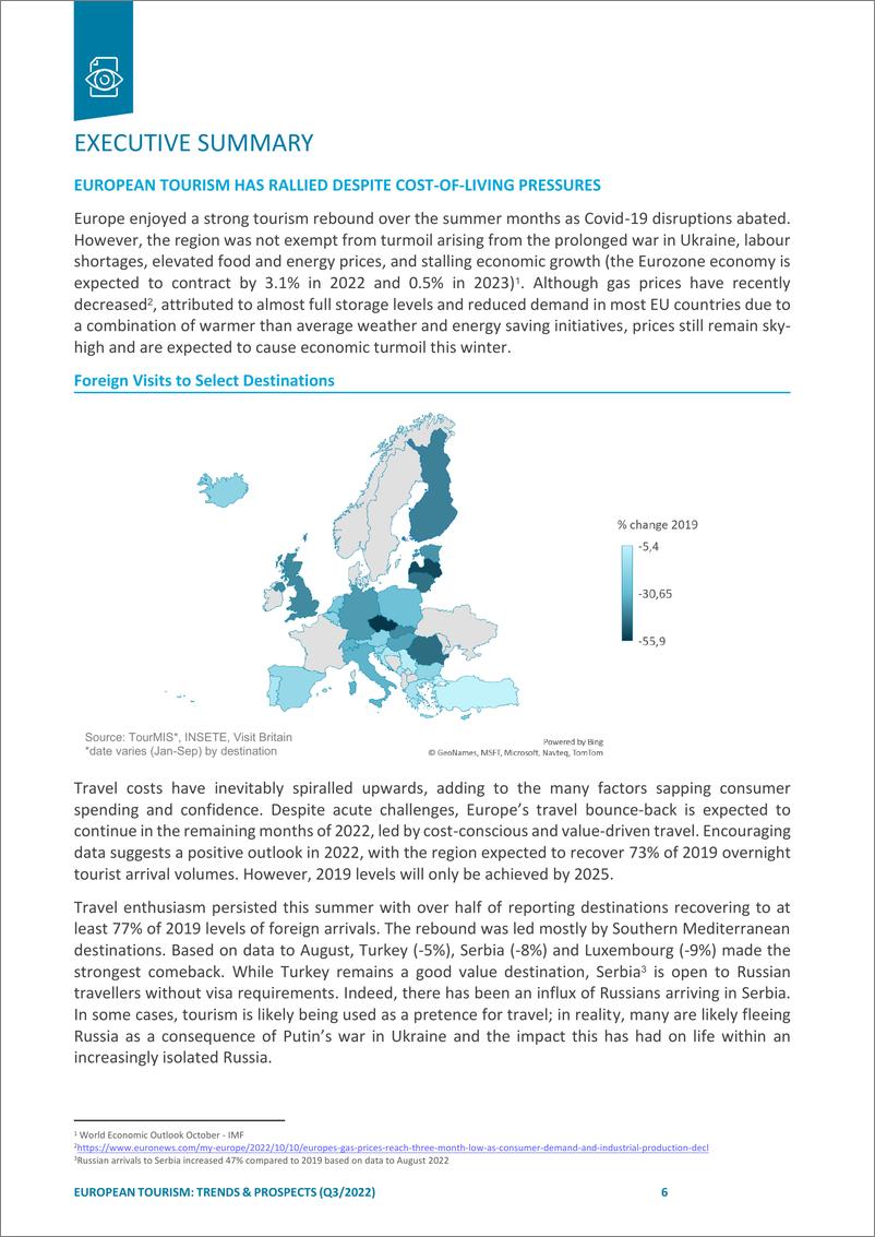《ETC-2022年欧洲旅游业——趋势与前景（2022年第3季度）（英）-56页》 - 第7页预览图