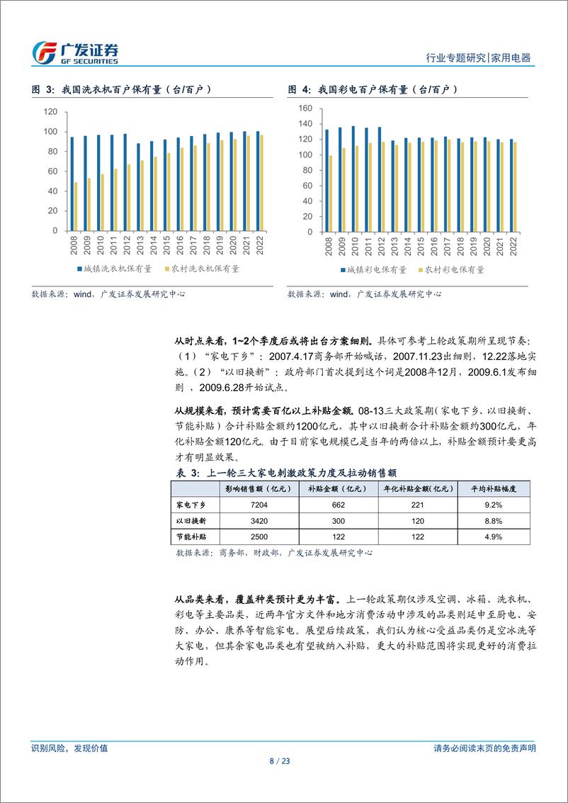 《家用电器行业：家电政策专题：新一轮以旧换新政策有望推出，带动内需改善》 - 第8页预览图