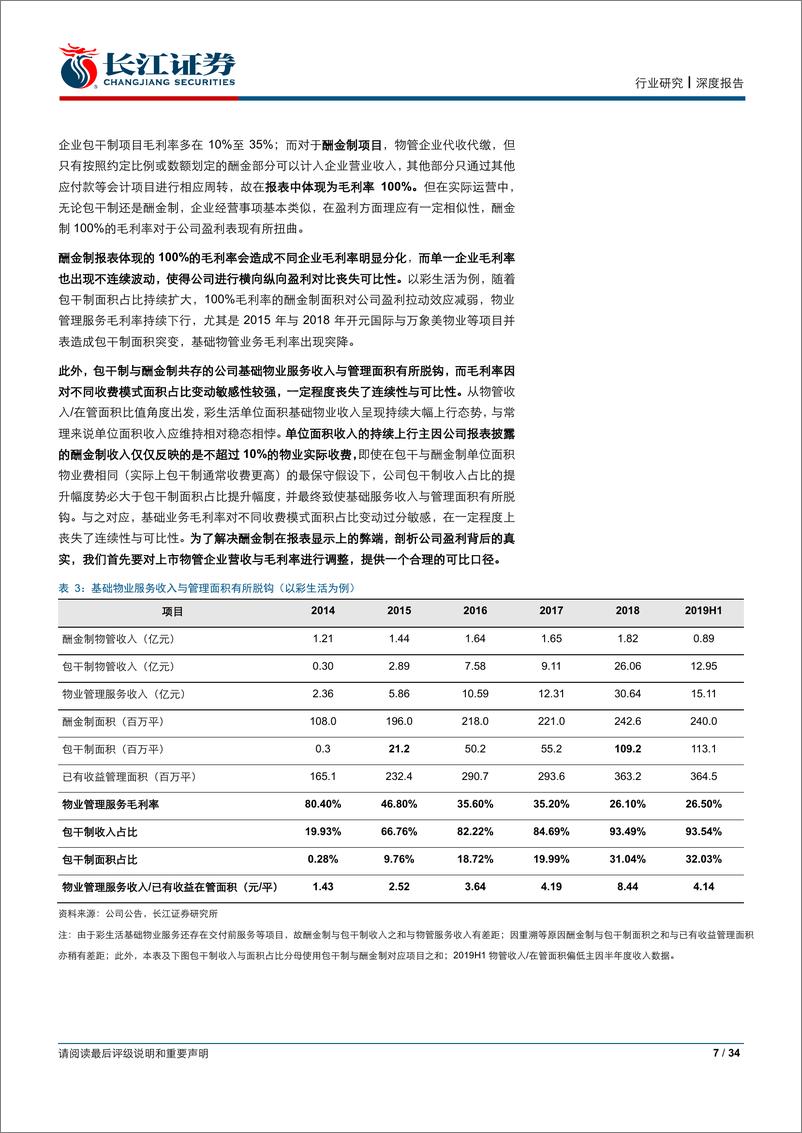 《房地产行业物业管理系列报告二：去伪存真，探索物管企业毛利率背后的奥秘-20191111-长江证券-34 页》 - 第8页预览图