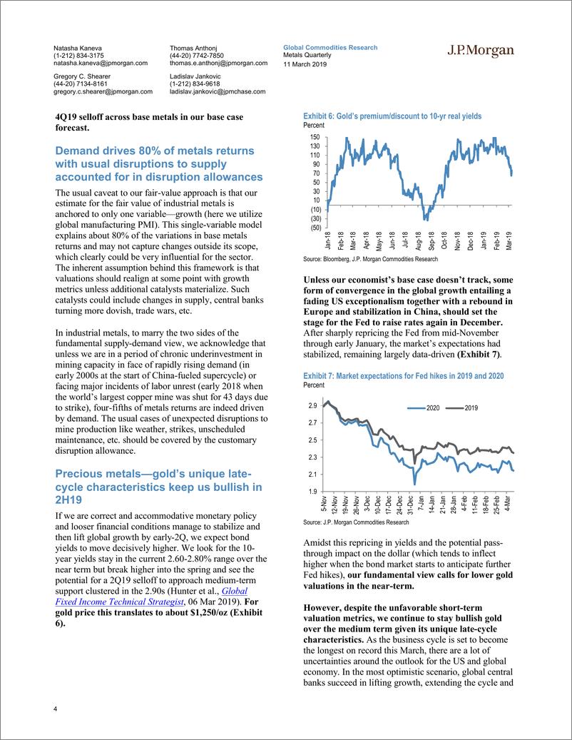 《J.P. 摩根-全球-金属与采矿业-金属季报：应谨慎对待Q2金属估值拉伸，但Q3全球经济增长将重新上行-2019.3.11-54页》 - 第5页预览图