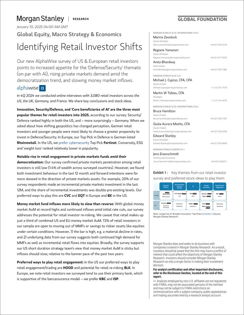 《Morgan Stanley Fixed-Global Equity, Macro Strategy  Economics Identifying Retai...-112710072》 - 第1页预览图