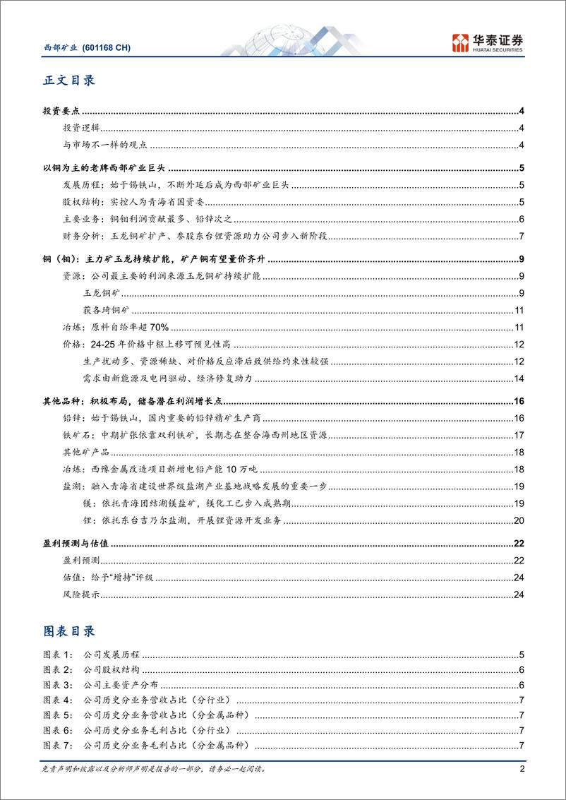 《西部矿业(601168)玉龙持续扩能，矿铜有望量价齐升-240620-华泰证券-28页》 - 第2页预览图