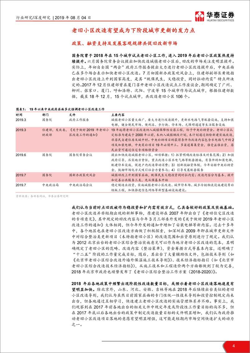 《建筑建材行业：老旧小区改造提速，万亿市场待开启-20190804-华泰证券-24页》 - 第5页预览图