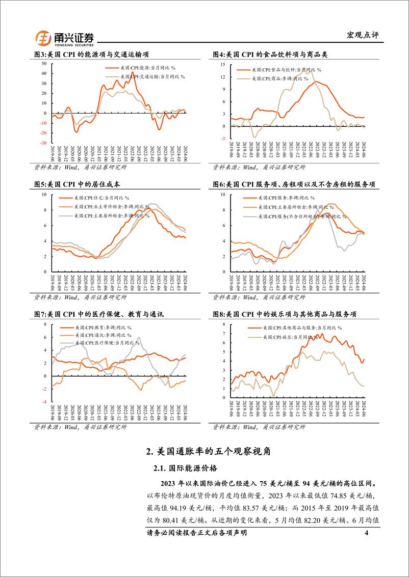 《7月海外环境分析：美国通胀率回落失业率上升-240715-甬兴证券-10页》 - 第4页预览图