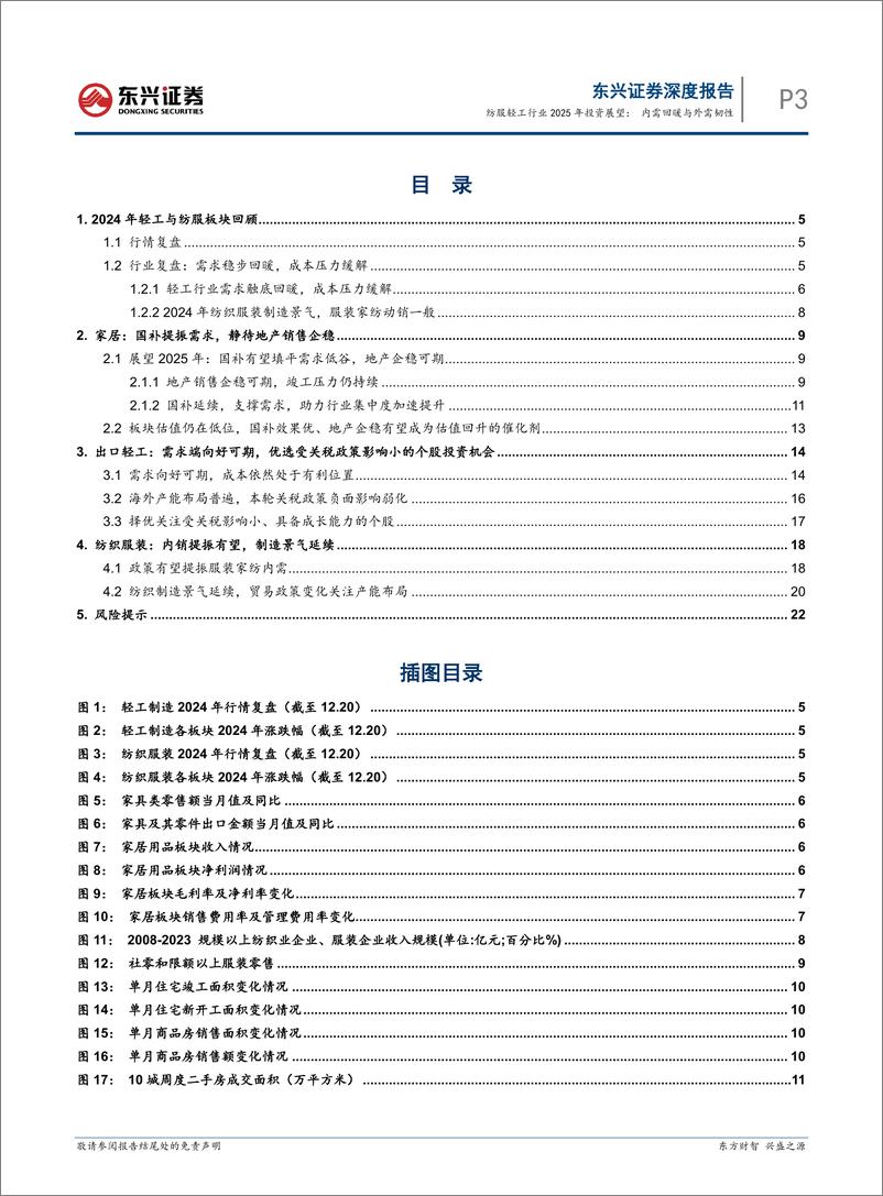 《纺服轻工行业2025年投资展望：内需回暖与外需韧性-250106-东兴证券-25页》 - 第3页预览图