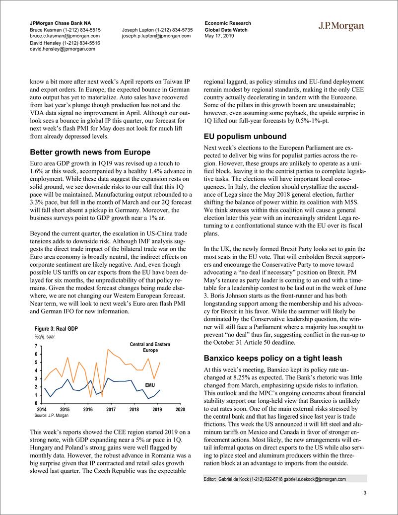 《J.P. 摩根-全球-宏观策略-全球宏观数据观察-2019.5.17-89页》 - 第4页预览图