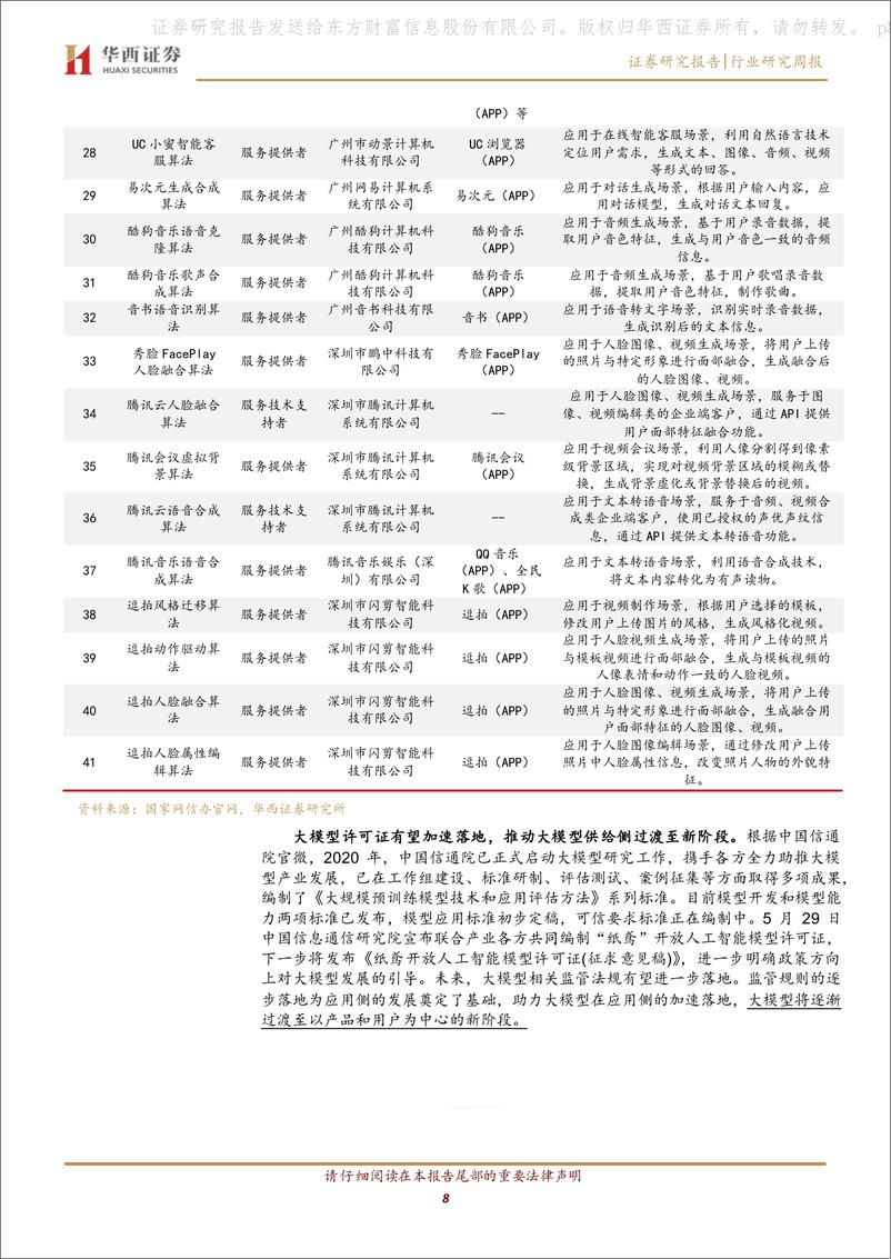 《20230624-大模型备案监管落地，AI＋应用拐点将至》 - 第8页预览图