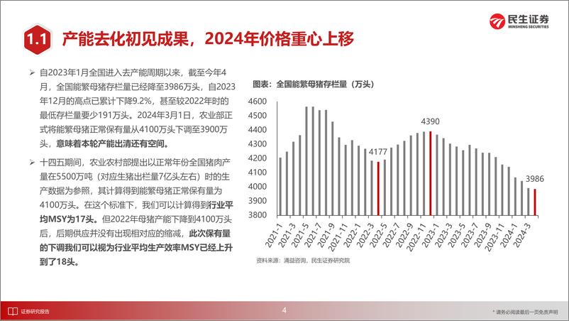 《农业2024年中期投资策略：生猪养殖景气向上，转基因商业化继续推进-240617-民生证券-41页》 - 第5页预览图