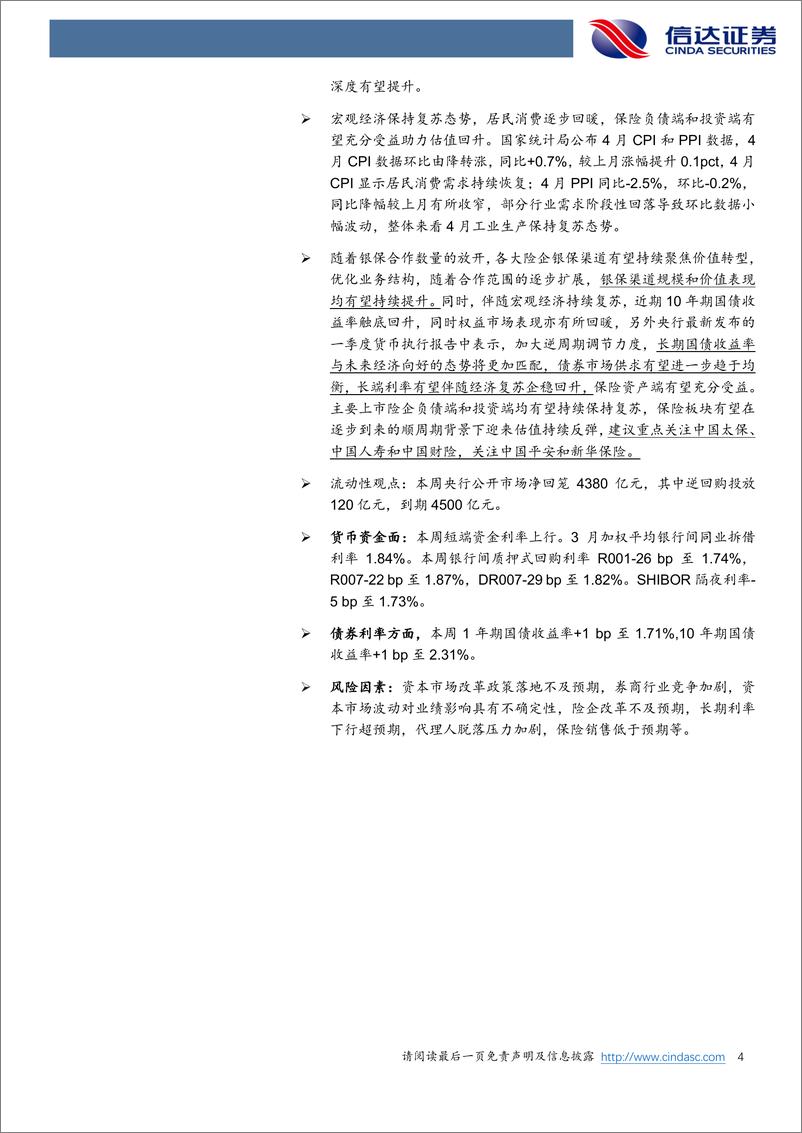 《非银金融行业：不必过于纠结社融，再提保险资产端弹性-240512-信达证券-14页》 - 第4页预览图