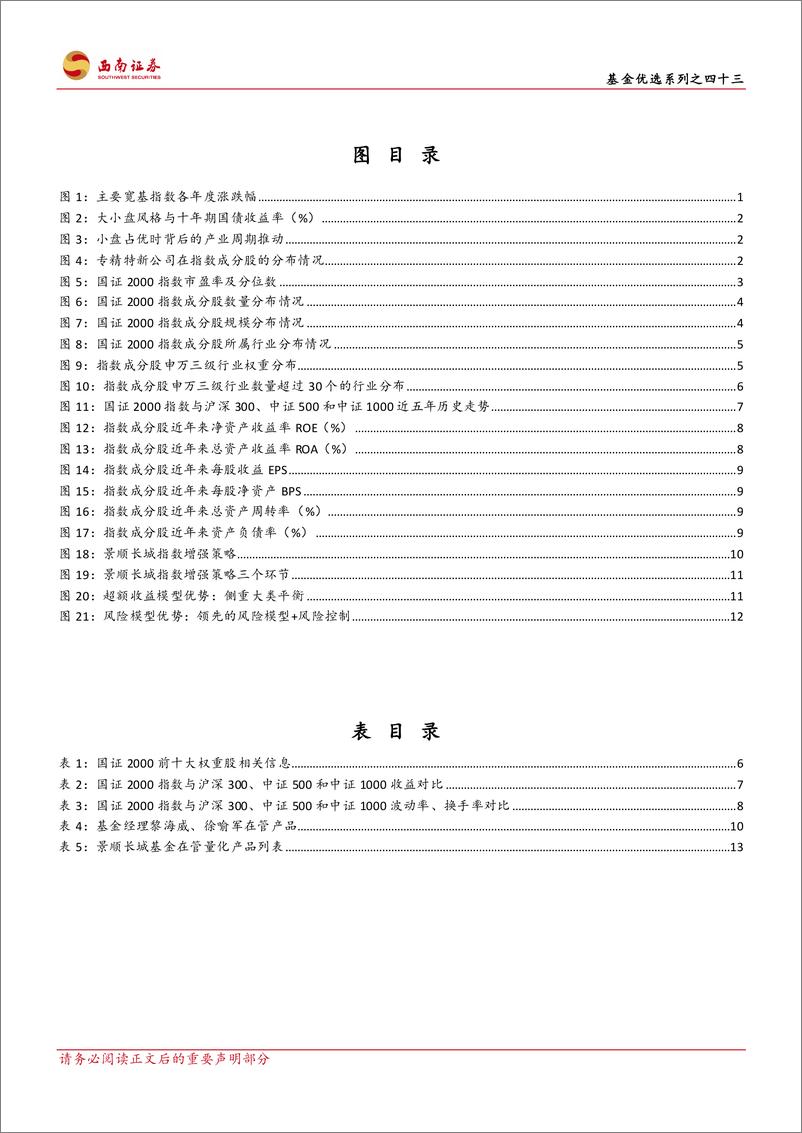 《景顺长城国证2000指数增强A产品投资价值分析：以基本面为核心精准选股，聚焦“小而美”投资布局-20230829-西南证券-19页》 - 第4页预览图