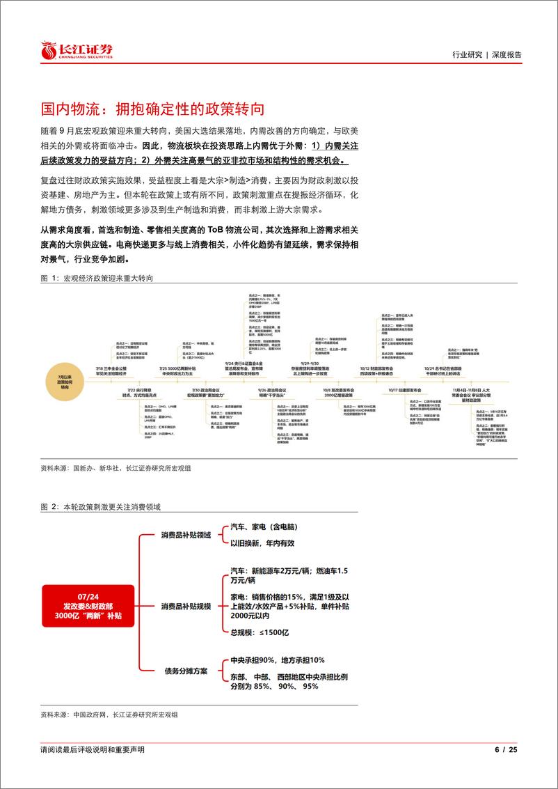 《航空货运与物流行业快递物流供应链2025年度投资策略：优选内需弹性，寻觅外需亮点-241226-长江证券-25页》 - 第6页预览图