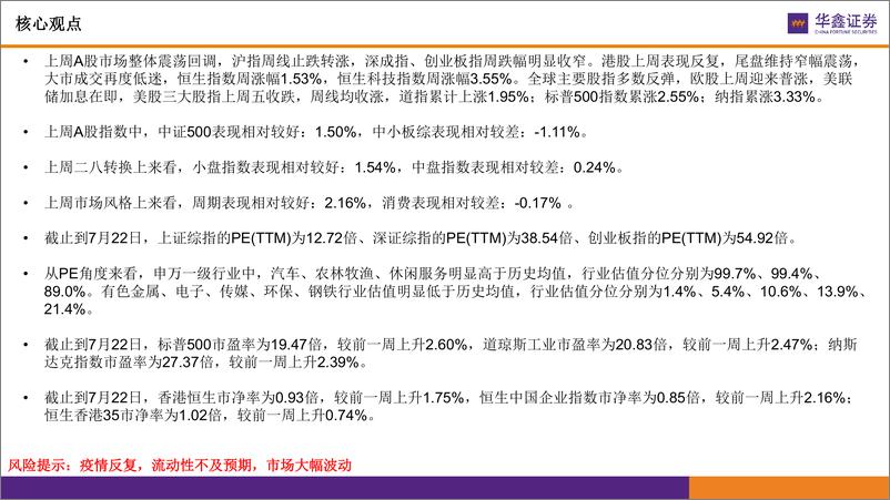 《市场估值水平概览：市场估值到哪了？-20220725-华鑫证券-17页》 - 第4页预览图