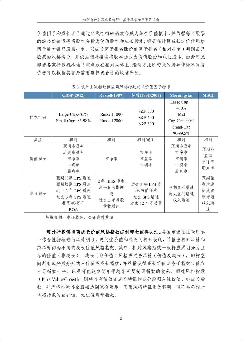 《如何有效刻画成长特征：基于风格和因子的视角-21页》 - 第8页预览图