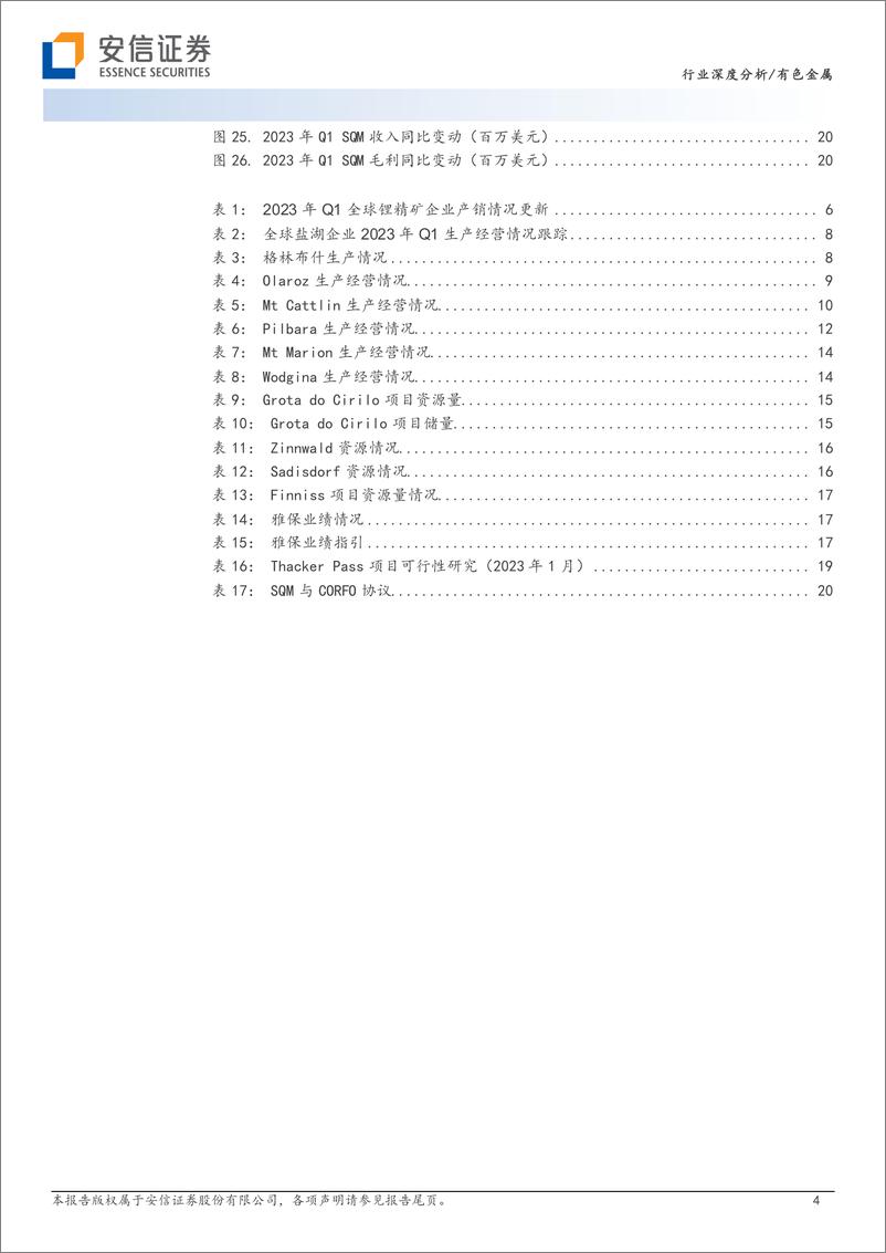 《有色金属行业资源为王：全球锂矿23年一季报更新-20230526-安信证券-23页》 - 第5页预览图