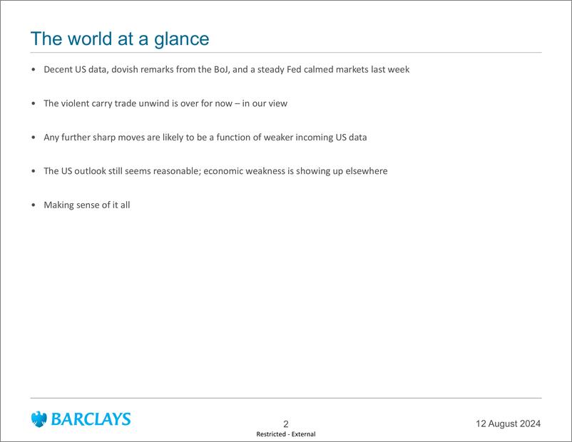 《Barclays_Global_Macro_Thoughts_A_fragile_calm》 - 第2页预览图