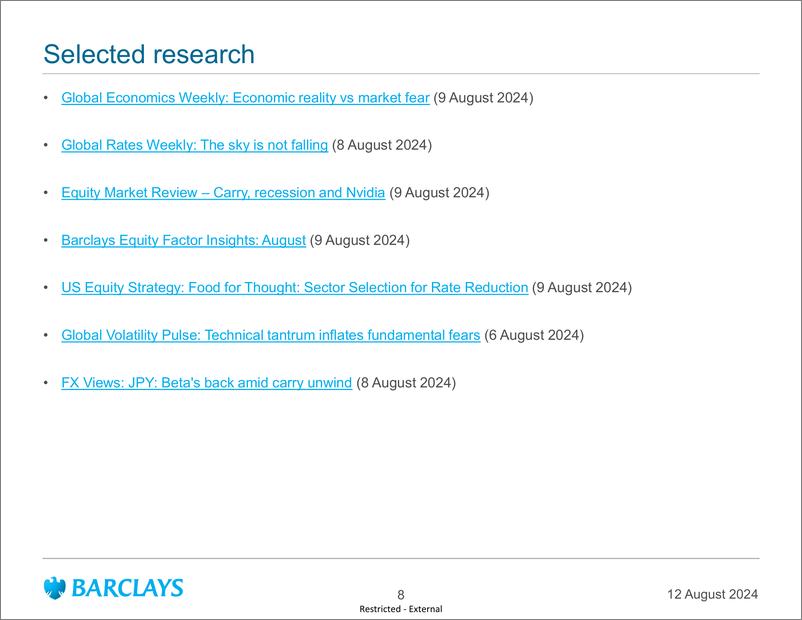 《Barclays_Global_Macro_Thoughts_A_fragile_calm》 - 第8页预览图