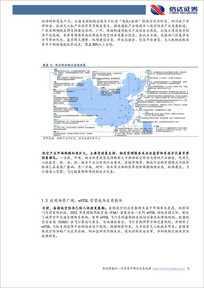 《信达证券-低空经济专题报告：政策密集催化，eVTOL商业化元年或至》 - 第8页预览图