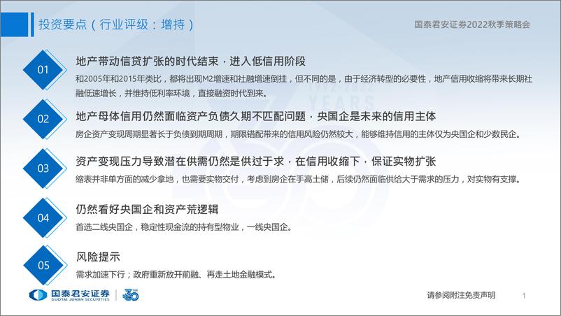 《房地产行业2022秋季策略会：信用新格局-20220826-国泰君安-22页》 - 第3页预览图