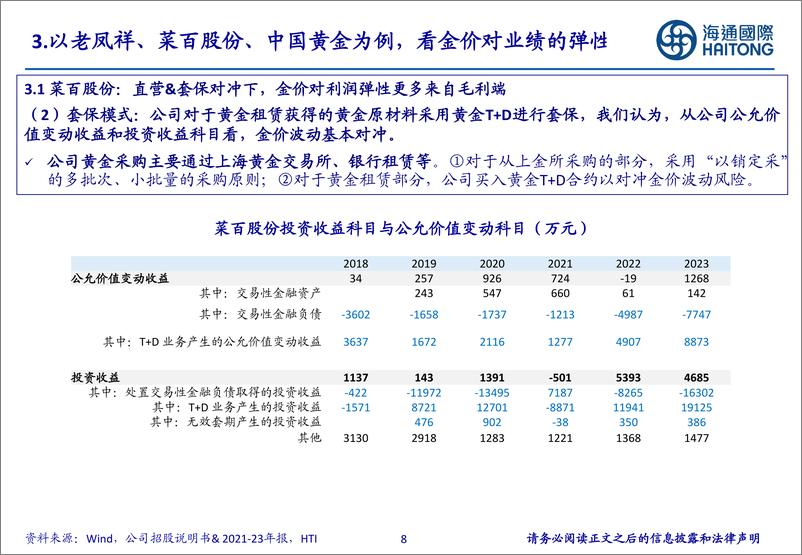 《有色金属行业-如何看待金价对金饰消费以及珠宝公司业绩影响_-海通国际》 - 第8页预览图